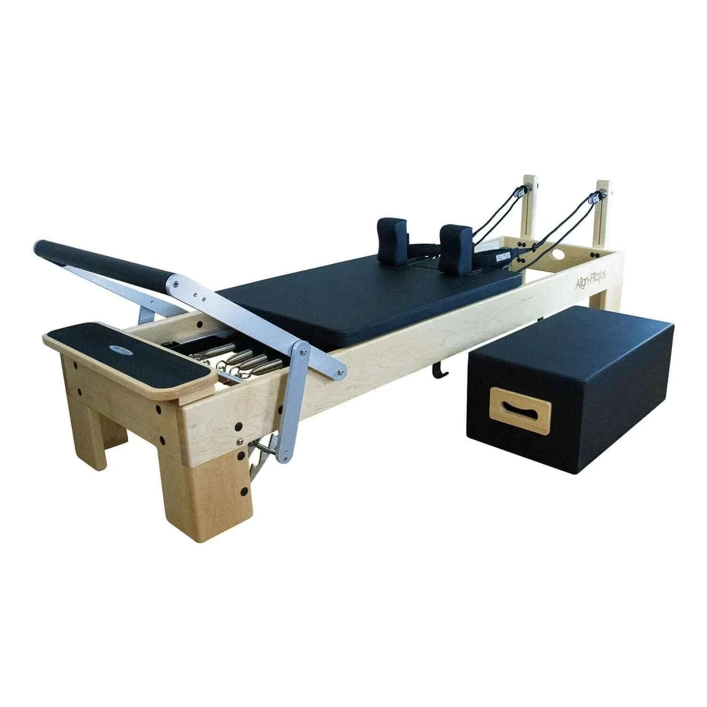 Align Pilates M8-Pro Maple Wood Reformer Machine With Pro Sitting Box by Align Pilates sold by Pilates Matters® by BSP LLC