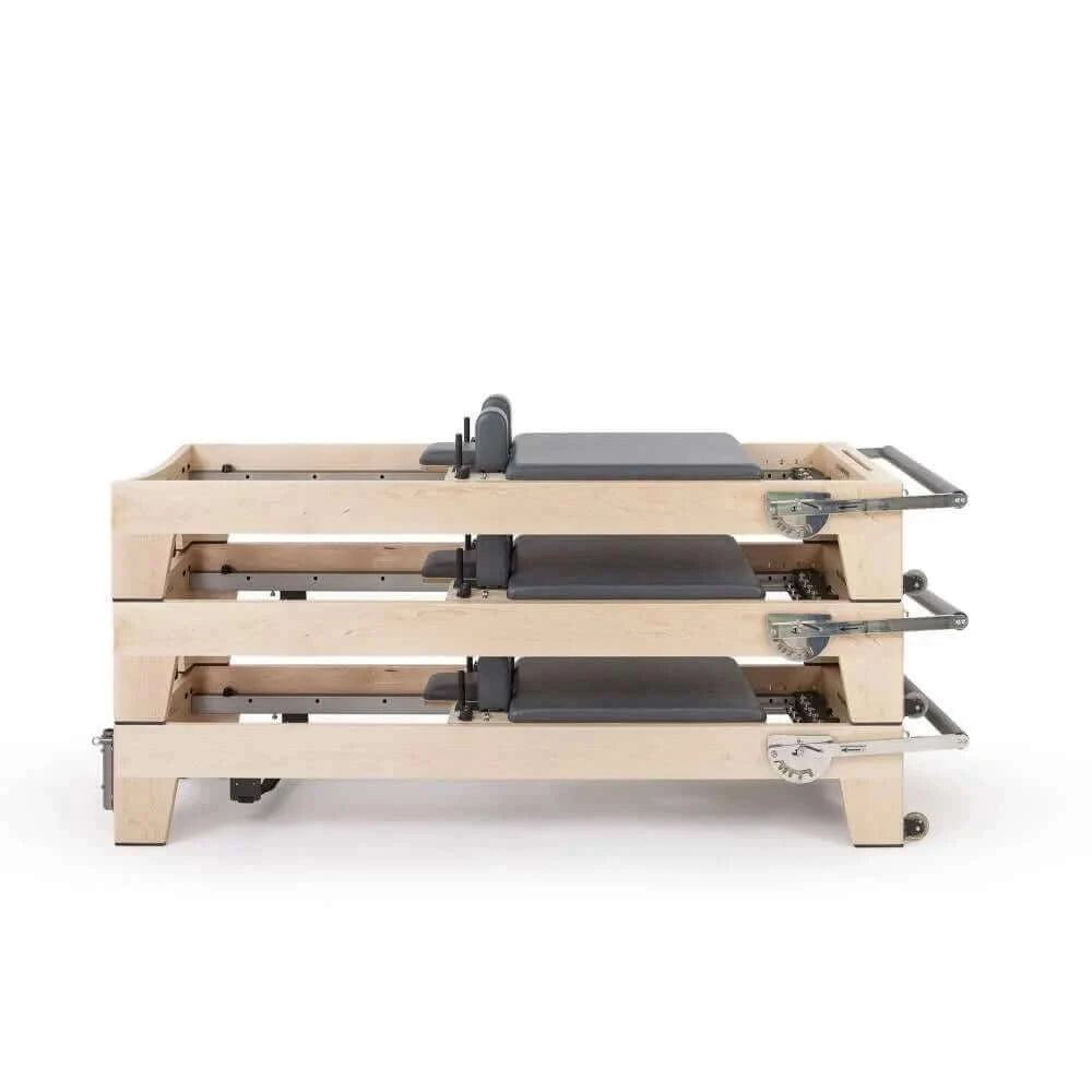 Grey Elina Pilates Elite Wood Reformer Machine by Elina Pilates sold by Pilates Matters® by BSP LLC