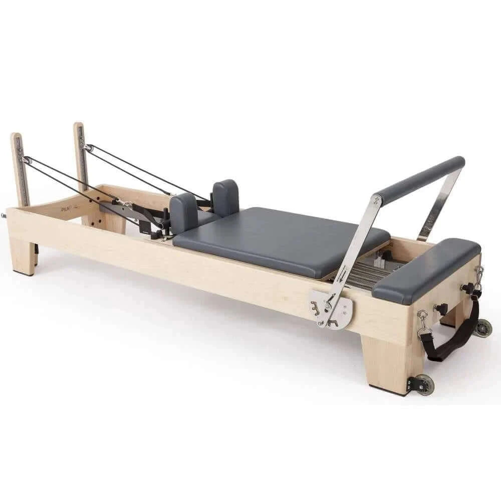 Grey Elina Pilates Elite Wood Reformer Machine by Elina Pilates sold by Pilates Matters® by BSP LLC