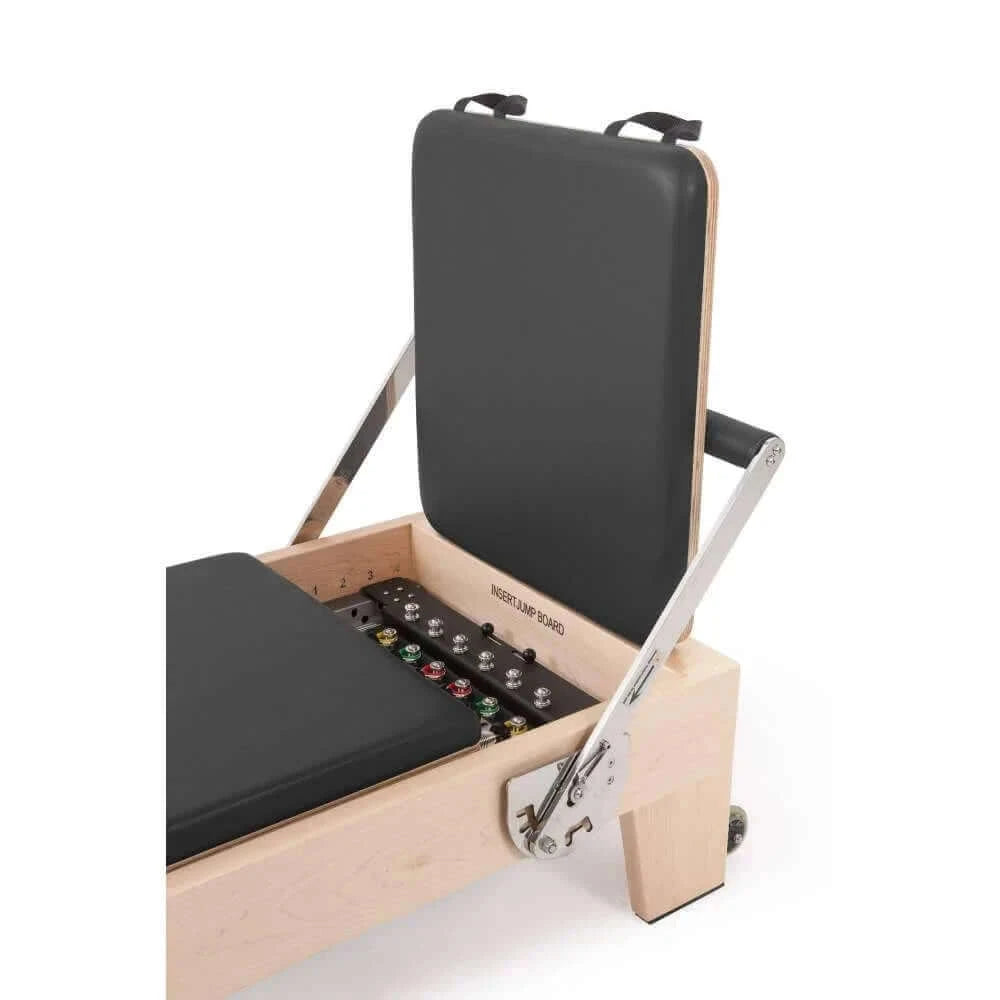 Black Elina Pilates Elite Wood Reformer with Tower by Elina Pilates sold by Pilates Matters® by BSP LLC