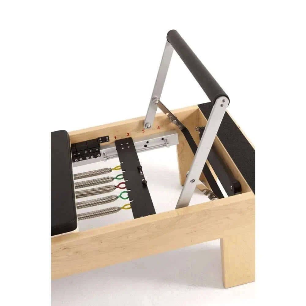 Black Elina Pilates Wood Reformer with Tower by Elina Pilates sold by Pilates Matters® by BSP LLC