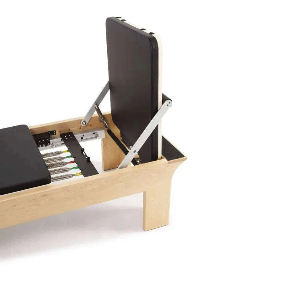 Black Elina Pilates Wood Reformer with Tower by Elina Pilates sold by Pilates Matters® by BSP LLC
