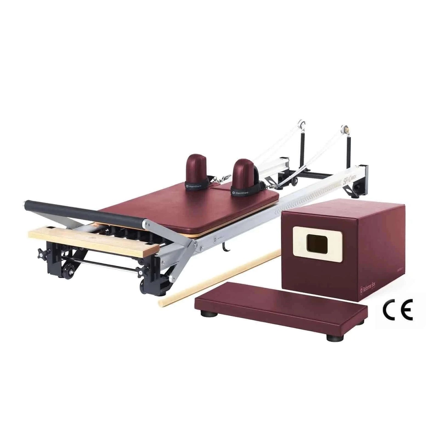 Red Truffle Merrithew™ Pilates SPX® Max Reformer Bundle with Tall Box by Merrithew™ sold by Pilates Matters® by BSP LLC