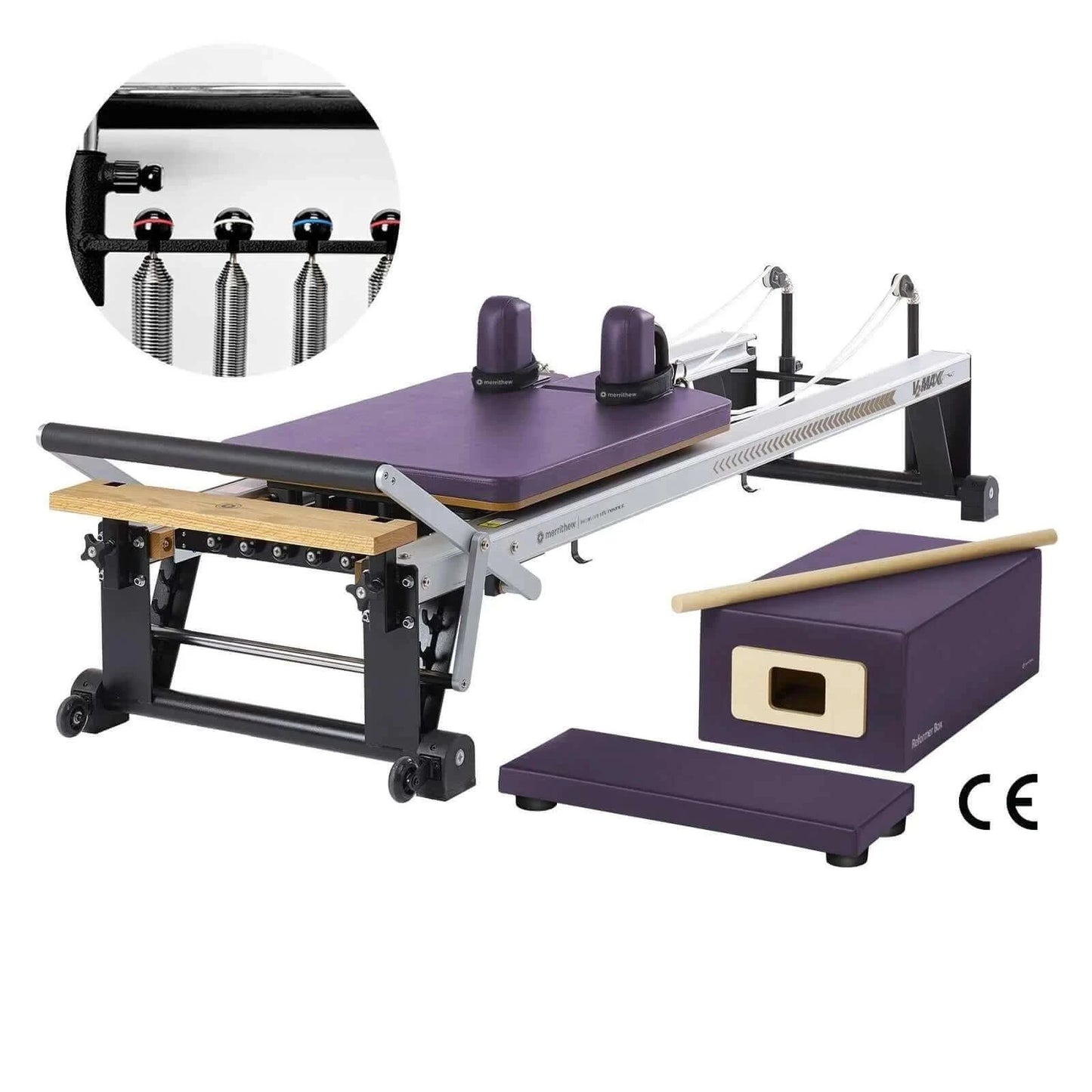 Purple Impulse Merrithew™ Pilates V2 Max™ Reformer Bundle with High-Precision Gearbar