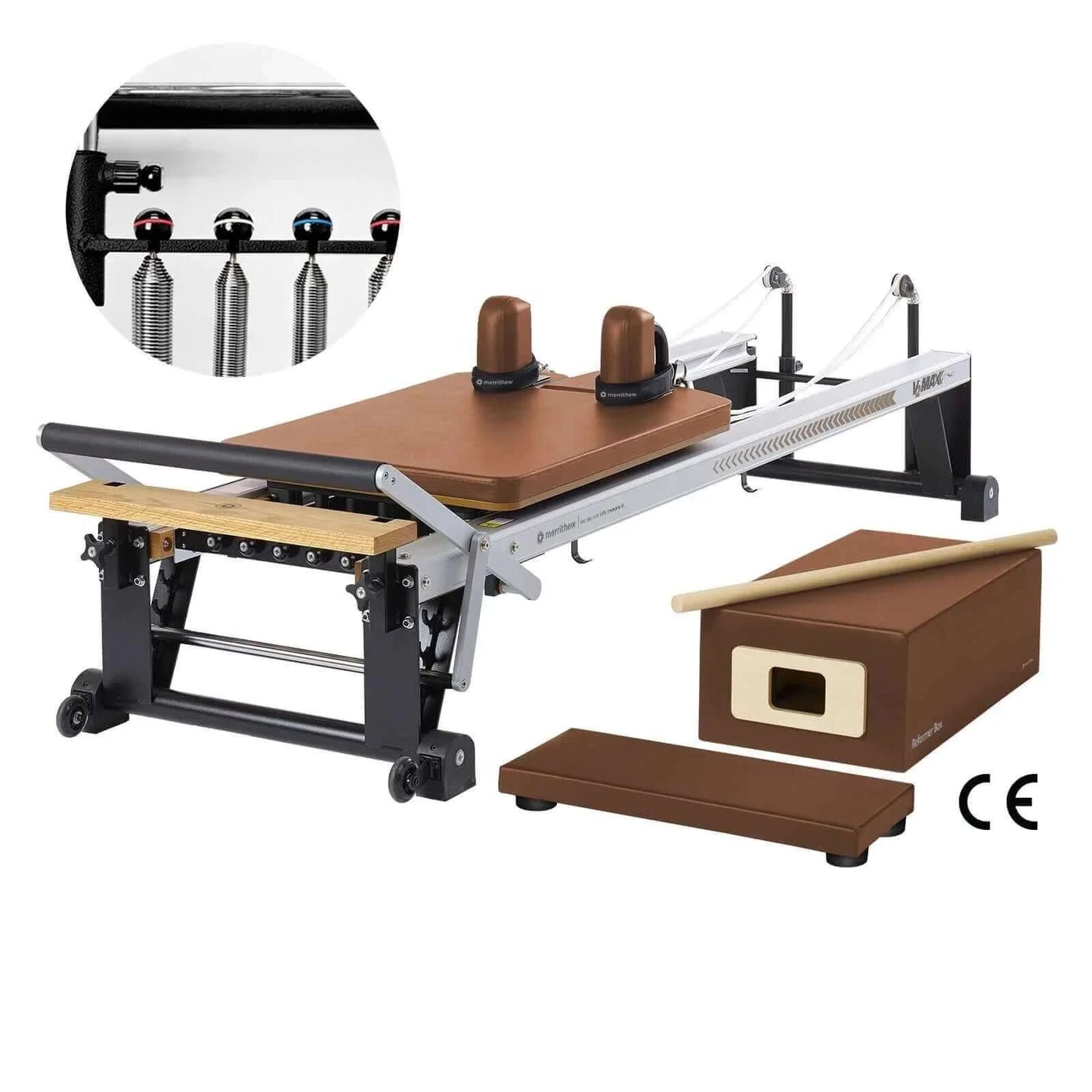 Sierra Brick Merrithew™ Pilates V2 Max™ Reformer Bundle with High-Precision Gearbar