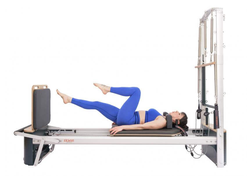 Black Fitkon Pilates Pro Plus Reformer with Tower by Fitkon sold by Pilates Matters® by BSP LLC