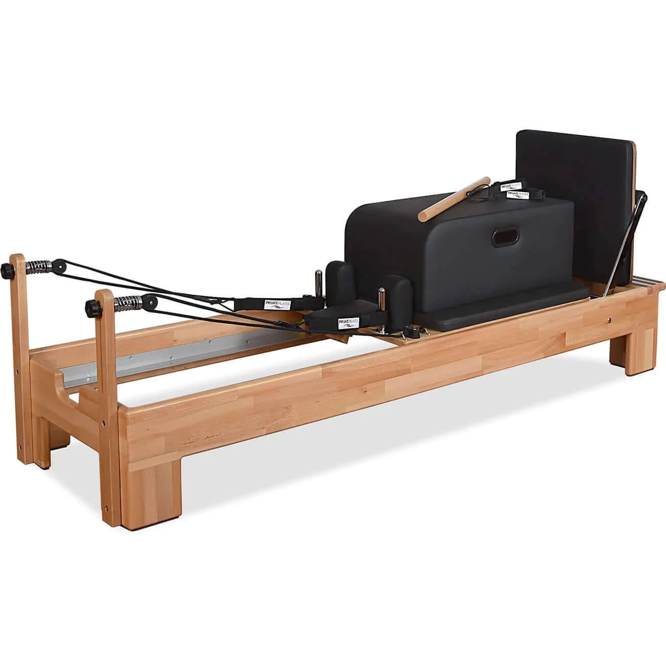 Black Private Pilates Wood Reformer Machine by Private Pilates sold by Pilates Matters® by BSP LLC