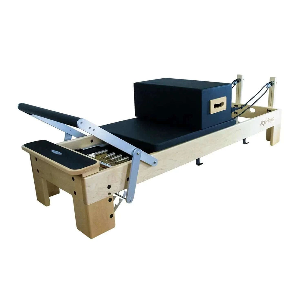 Align Pilates M8-Pro Maple Wood Reformer & Pro Sitting Box