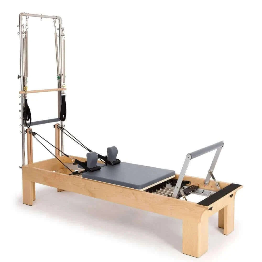 Grey Elina Pilates Physio Wood Reformer with Tower by Elina Pilates sold 