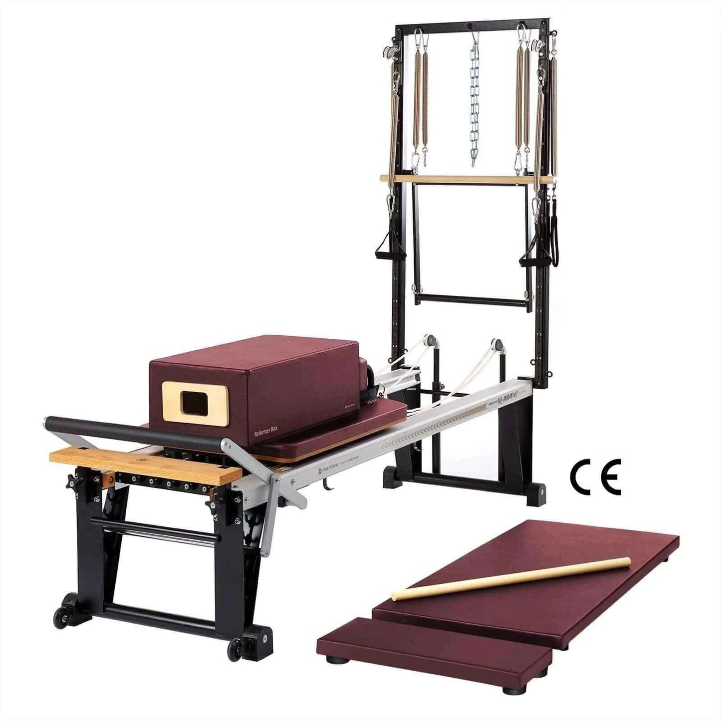 Red Truffle Merrithew™ Pilates Rehab V2 Max Plus™ Reformer Bundle by Merrithew™ sold by Pilates Matters® by BSP LLC