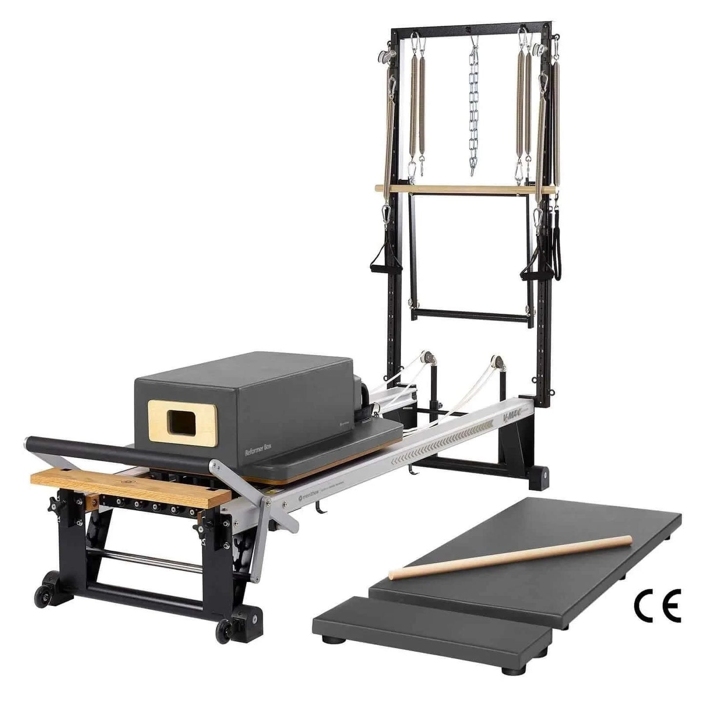Gunmetal Gray Merrithew™ Pilates V2 Max Plus™ Reformer Bundle by Merrithew™ sold by Pilates Matters® by BSP LLC