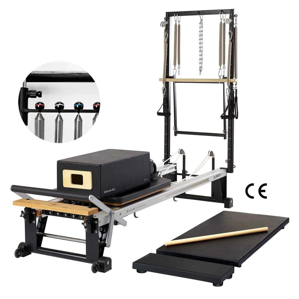 Black Merrithew™ Pilates V2 Max Plus™ Reformer Bundle with HPGB by Merrithew™ sold by Pilates Matters® by BSP LLC