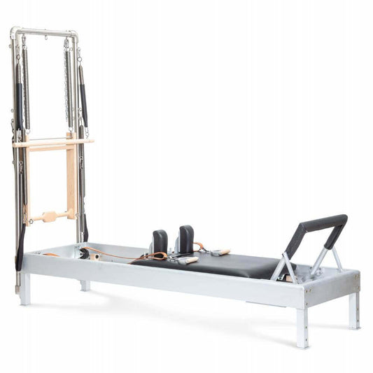 Black Elina Pilates Classic Aluminium Reformer with Tower by Elina Pilates sold by Pilates Matters® by BSP LLC