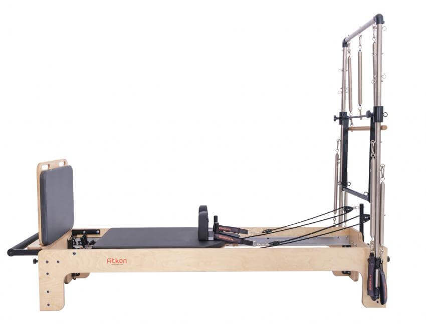 Black Fitkon Pilates Powerhouse Plus Reformer with Tower by Fitkon sold by Pilates Matters® by BSP LLC