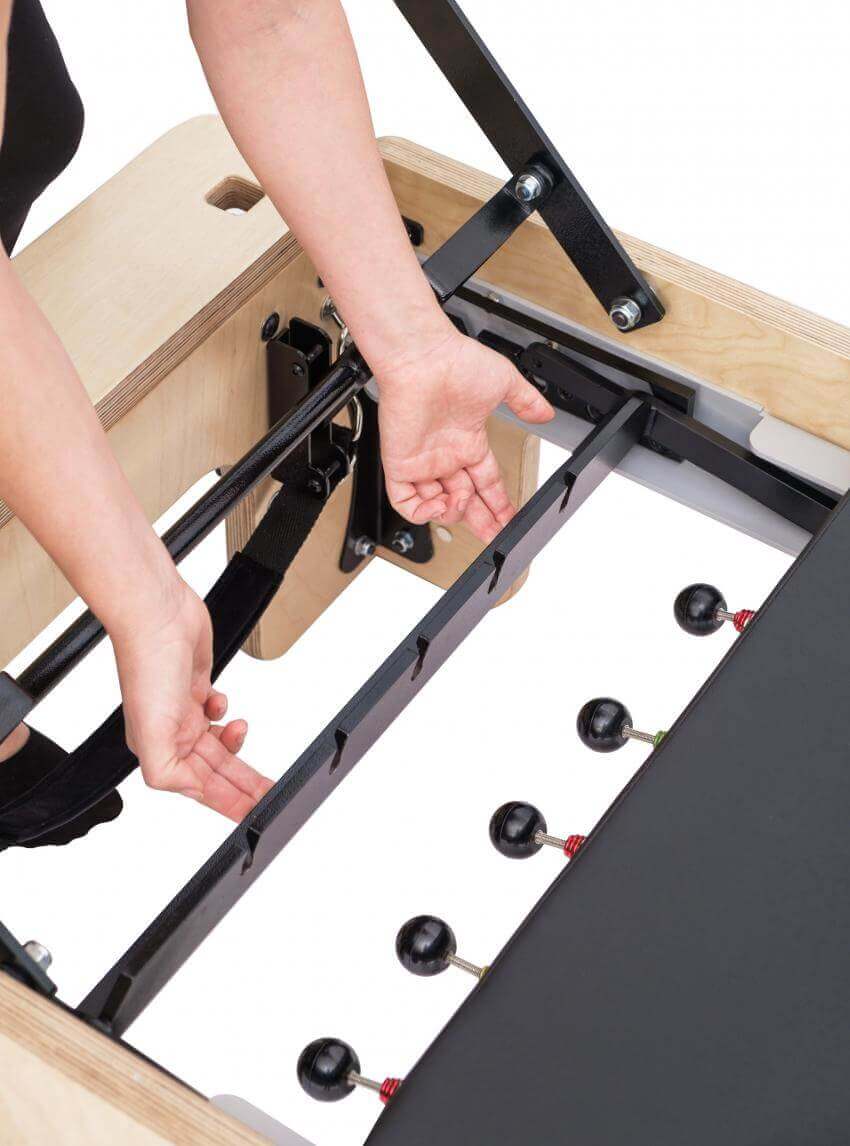 Black Fitkon Pilates Powerhouse Plus Reformer with Tower by Fitkon sold by Pilates Matters® by BSP LLC