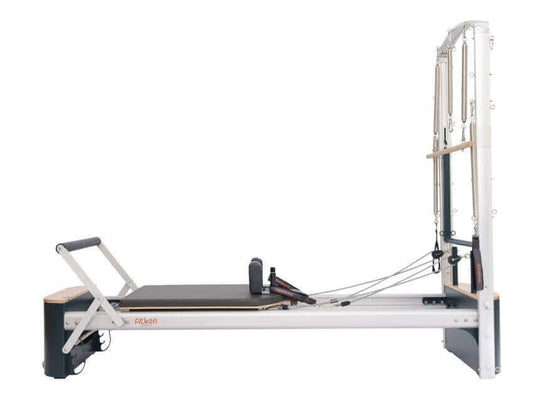 Black Fitkon Pilates Pro Plus Reformer with Tower by Fitkon sold by Pilates Matters® by BSP LLC