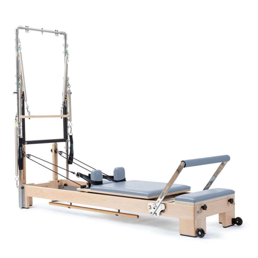 Grey Elina Pilates Wooden Reformer Lignum WIth Tower by Pilates Matters® by BSP LLC sold by Pilates Matters® by BSP LLC